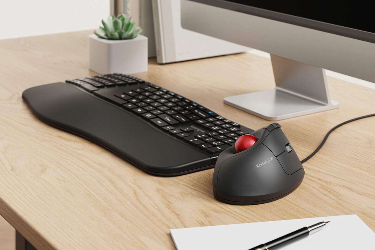 垂直轨迹球鼠标新品亮相，Kensington Pro Fit Ergo TB675获红点奖